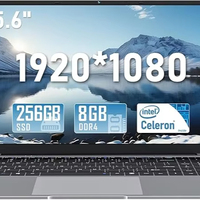 15,6-inch laptop, 8GB DDR4 RAM, 512GB SSD, Intel Celeron N5095 (tot 2,9 GHz), computer met Windows 10, 1920 x 1280 scherm, Type-C, WiFi