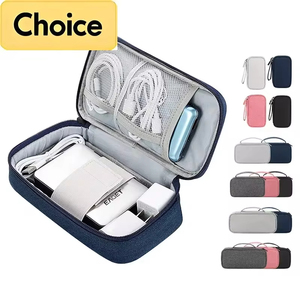Bolsa organizadora de viaje nueva, organizadores de almacenamiento de cables, estuche de transporte portátil, impermeable, bolsas de almacenamiento de doble capa, cable - Product Image 2