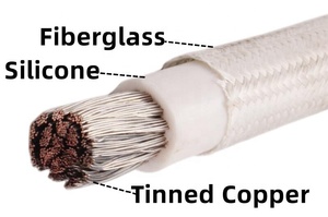 Câble en silicone <span class=keywords><strong>SIAF</strong></span>/GL haute température 95mm2 pour moteur électrique, câble électrique isolé en silicone, tressé en fibre de verre - Product Image 4