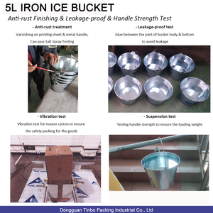 קידום מכירות פריטים 5l עגול פח מגולוון מתכת דלי קרח עם פותחן בקבוקים עבור 6 בקבוקי בירה - Product Image 5