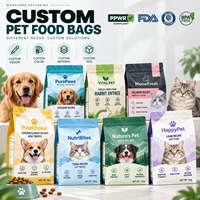 Sacs d'emballage personnalisés pour aliments pour lapins, sachets à fond plat imprimés avec fermeture éclair pour foin, granulés et aliments pour petits animaux