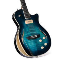 Guitare électrique acoustique de jazz K11 de haute qualité, exquise, avec 6 cordes, manche en palissandre indien, corps en peuplier