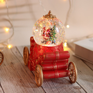 Boule <span class=keywords><strong>de</strong></span> cristal avec chansons <span class=keywords><strong>de</strong></span> <span class=keywords><strong>Noël</strong></span>, lanterne en forme <span class=keywords><strong>de</strong></span> calèche remplie d'eau, Père <span class=keywords><strong>Noël</strong></span>, <span class=keywords><strong>bonhomme</strong></span> <span class=keywords><strong>de</strong></span> <span class=keywords><strong>neige</strong></span>, alimentation USB, ornement lumineux décoratif - Product Image 6