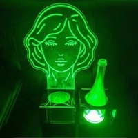 Étagère d'exposition pour bouteille unique en acrylique/plastique éclairée par LED, personnalisée en usine, pour spiritueux et vin, certifiée CE ROHS/FCC, OEM/ODM