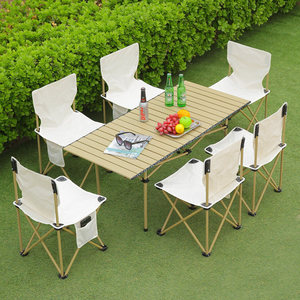 โต๊ะพับกลางแจ้ง 95x55x50 ซม. เหล็กคาร์บอนแบบพกพาสำหรับตั้งแคมป์ปิกนิก - Product Image 2