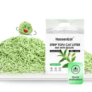 OEM ODM BSCI prezzo di fabbrica Tofu misto Zeolite lettiera per gatti agglomerante rapidamente Eco Bulk tè verde Tofu lettiera per gatti