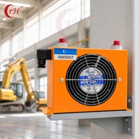 Refroidisseur d'huile hydraulique à air pour camion benne, boîtier en fonte, cœur 30 rangées, ventilateur 12V, 20L, haute performance industrielle, haute qualité