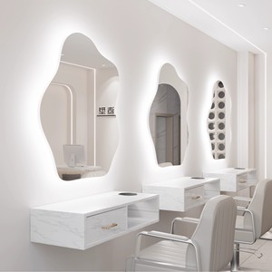 Moderno y Lujoso Conjunto de Espejo de Pared con Luz LED, Espejo de Salón, Equipo de Peluquería para Salones de Belleza y Barberías - Product Image 4