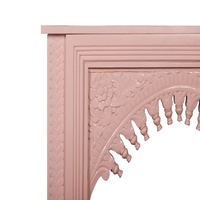 Table console en bois sculptée à la main avec plateau en nacre (MOP) |   Table d'appoint rose blush