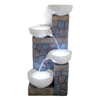 Outdoor Garten Dekoration Harz Wasserfall Pool Brunnen Indoor Kreative Wasser landschaft Brunnen mit Licht