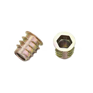 Inserts filetés trapézoïdaux à bride en alliage de zinc sur mesure, écrous à six pans creux pour l'assemblage de meubles en bois - Product Image 1