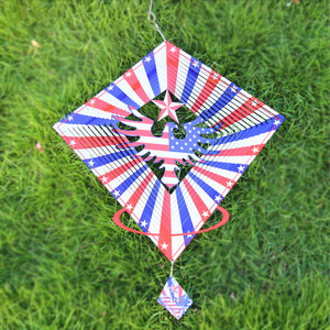 Decoración de Jardín con Bandera de Águila Americana, Molinillo de Viento Metálico Colorido para Decoración de Patio, Molinillos de Viento con Águilas de Estados Unidos - Product Image 5