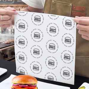Factory Wholesale Oil Proof Packaging <b>Paper</b> Custom Packing <b>Paper</b> Printed logo Wrapping <b>Paper</b> for Fast Food Restaurant Takeout - Product Image 6