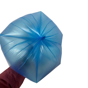 Heavy duty disposable black color plastic garbage bag on roll for household