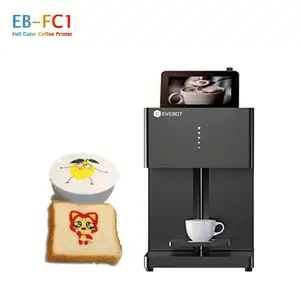 EVEBOT EB-FC1 WIFI özellikli Selfie CE kahve yazıcı makinesi ile yenilebilir mürekkep, Cappuccino Latte çekici tam renkli barista