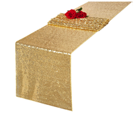 Chemin de table à paillettes dorées Chemin de paillettes pour fête d'anniversaire Fournitures Décorations Mariage Bachelorette Célébration de vacances