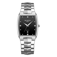 WLISTH Relogio Masculino montre hommes femmes montres carrées Top marque de luxe Quartz doré acier inoxydable montre-bracelet étanche