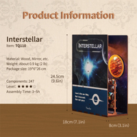 Tonecheer Trade Only Interstellar DIY Toy Model Wooden Book Nook Shelf Insert Miniature Doll House for for Gifts Shop Bookstore