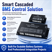 Sistema de Gestión de Baterías de Alto Voltaje 160S EC-HV-MC1+EC-HV-SC9+Pantalla LCD de 4.3 Pulgadas con CAN RS485 para ESS de Gran Tamaño