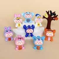 Figurines d'animaux personnalisées en gros, mini-jouets en résine pour sacs surprises, pour la fabrication de porte-clés DIY et la décoration de bureau (cadeau)