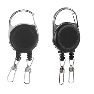 Clip de sac à dos extérieur rond télescopique à double tête avec boucle à tirage facile, pour l'impression de logo, idéal pour l'exportation - Product Image 1