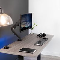 Support de bureau flexible pour moniteur, bras simple, support VESA réglable sur le bureau pour ordinateur