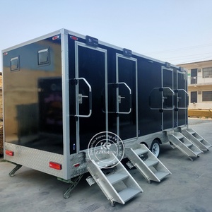 Zzknown thương mại phòng Tắm Di động đơn vị vòi hoa sen và nhà vệ sinh 5-phòng Combo 5.5m sang trọng ngoài trời nhà vệ sinh di động Trailer cho bán - Product Image 1
