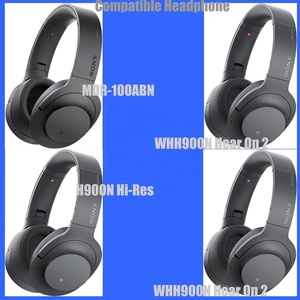 Bandeau en cuir protéiné pour <span class=keywords><strong>Sony</strong></span> MDR-100ABN, <span class=keywords><strong>WH</strong></span>-H900N, coussin de remplacement pour bandeau de casque, pièces de réparation - Product Image 5