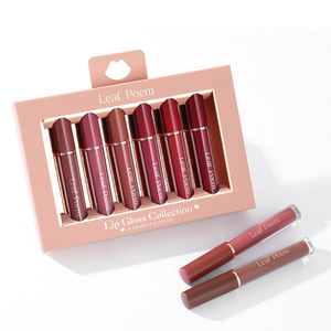 Ensemble de 6 gloss à lèvres, haute brillance, hydratant, kit de teinture pour les lèvres, longue tenue, hydratant, effet miroir, rouge à lèvres liquide, ensemble de maquillage - Product Image 4