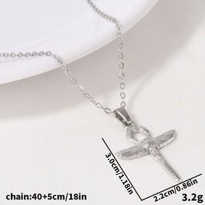 Pendentif <span class=keywords><strong>Scarabée</strong></span> Ailé en Acier Inoxydable 304 Doré, Libellule Égyptienne, Amulette Gothique avec Chaîne pour Hommes et Femmes - Product Image 6