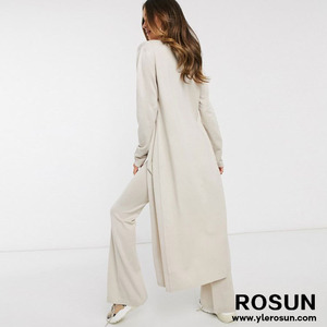Maxi <span class=keywords><strong>Cardigan</strong></span> da donna ROSUN personalizzato in morbida <span class=keywords><strong>viscosa</strong></span> di alta qualità a maglia taglie forti Casual Winterwear fornito dal venditore - Product Image 5
