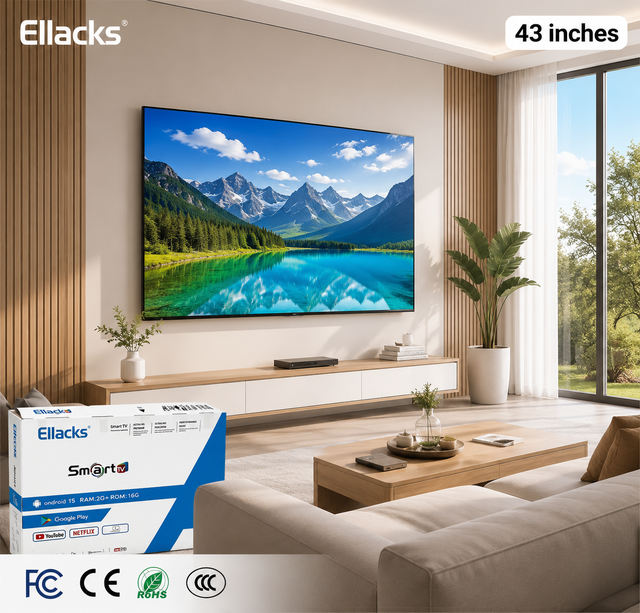 43 Inch Full HD Smart LED TV Android 15 Television 2+16GB WiFi  Frameless Smart TV Factory Direct Wholesale Price