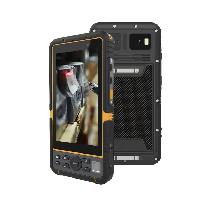 Oem T60 Industriële Waterdichte Robuuste 3G 4G Tablet Android Handheld Pda Met 1d/2d Barcodescanner
