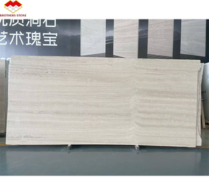 Moderno Italia <span class=keywords><strong>Roma</strong></span> travertino losas cortadas a tamaño Natural Beige travertino piedra estilo para baño fregadero piso pared revestimiento - Product Image 2