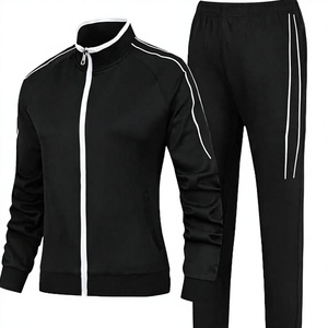 ชุดวอร์มผ้าฟลีซโพลีเอสเตอร์/คอตตอน ระบายอากาศได้ดี ลายพิมพ์/สีพื้น สำหรับฤดูร้อน คอตั้ง เอวยางยืด โลโก้ด้านหน้า 2 1 ด้าน - Product Image 2