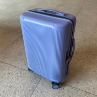 Valise trolley haut de gamme tendance à roulettes pivotantes unisexe en PC rigide ultra-légère avec fermeture éclair et cadenas, bagage cabine