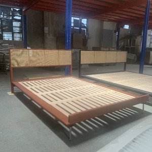Moderno stile cinese in legno massello <span class=keywords><strong>letto</strong></span> matrimoniale con testiera di alta qualità per camera da <span class=keywords><strong>letto</strong></span> mobili in legno - Product Image 3