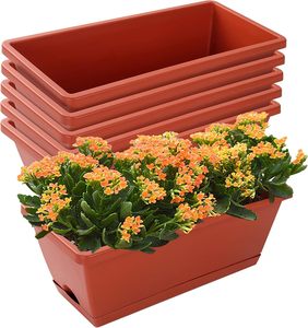 Ensemble de pots de fleurs en plastique polyvalents : Meubles durables pour l'intérieur et l'extérieur, idéaux pour vos plantes, parfaits pour la décoration de la maison et du jardin - Product Image 1