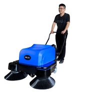 MLEE1000 balayeuse de route 1000 mm largeur 35L pulvérisateur d'eau batterie balayeuse de sol rechargeable