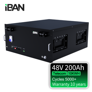 Batería de Iones de Litio LiFePO4 de 48V 200Ah de Buena Calidad Personalizada para Equipos de Telecomunicaciones IBAN POWER EBS 48200 4000 Ciclos - Product Image 3