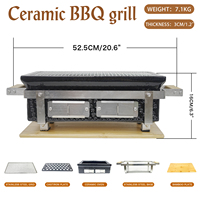 Barbecue portable en céramique AUPLEX OEM, style coréen, de qualité supérieure, pour terrasse et jardin