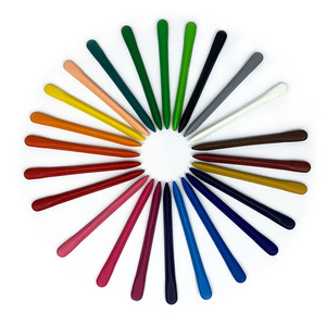 Crayon triangulaire en plastique pour enfants, effaçable, lavable, non toxique - Product Image 1