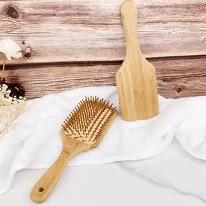 China's Supplier Wholesale Bamboo Paddle Hair Brush Massage Bamboo Comb