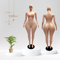 Modèle féminin grandeur nature en plastique couleur chair, style européen-américain, avec poitrine et fesses généreuses, modèle africain BBL adulte