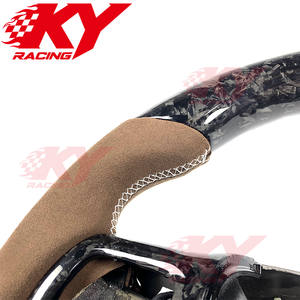 Volant de voiture sport en fibre de carbone forgée sur mesure avec revêtement en daim pour Chrysler 300 300C SRT - Product Image 2