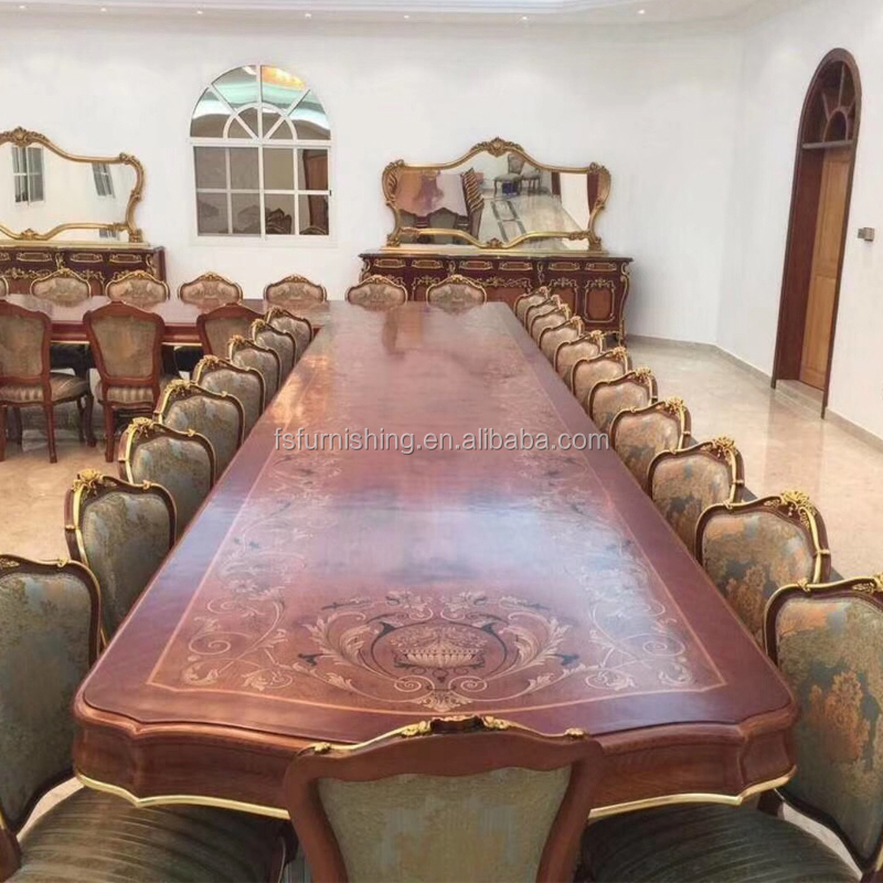 CL06 итальянский неоклассический обеденный стол рококо, Прямоугольный Обеденный стол ручной резьбы в стиле барокко для столовой