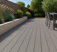 Planches de terrasse en composite WPC co-extrudé, solides, imperméables, antidérapantes, à grain de bois, pour jardin et patio