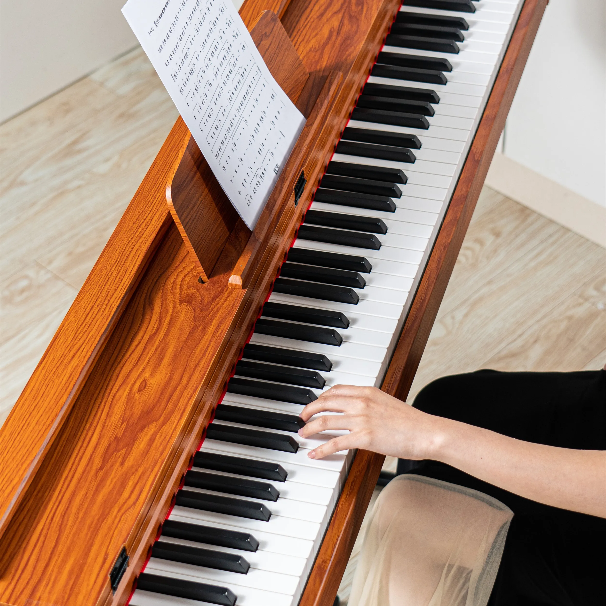 BDMUSIC جديد بيانو الخشب 88 مفاتيح مطرقة العمل مفاتيح البيانو المرجح لوحة مفاتيح البيانو الصين المزج مع غطاء خشبي