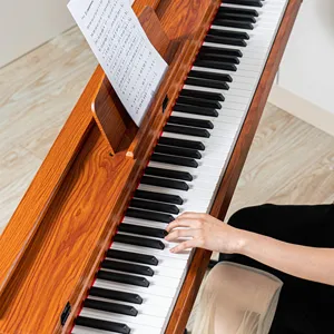 BDMUSIC kayu piano 88 tombol palu aksi piano tombol tertimbang keyboard piano synthesizer Cina dengan penutup kayu