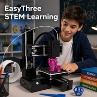 Mini imprimante 3D FDM de bureau à cadre ouvert avec plateau magnétique USB TF pour débutants STEM